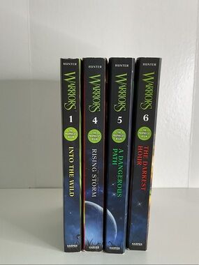 Warriors The Prophecies Begin 1,4,5,6 book set Erin Hunter